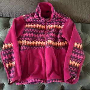 North Face Womens Tribal  Pink Denali Polartec Fleece Jacket Size Medium